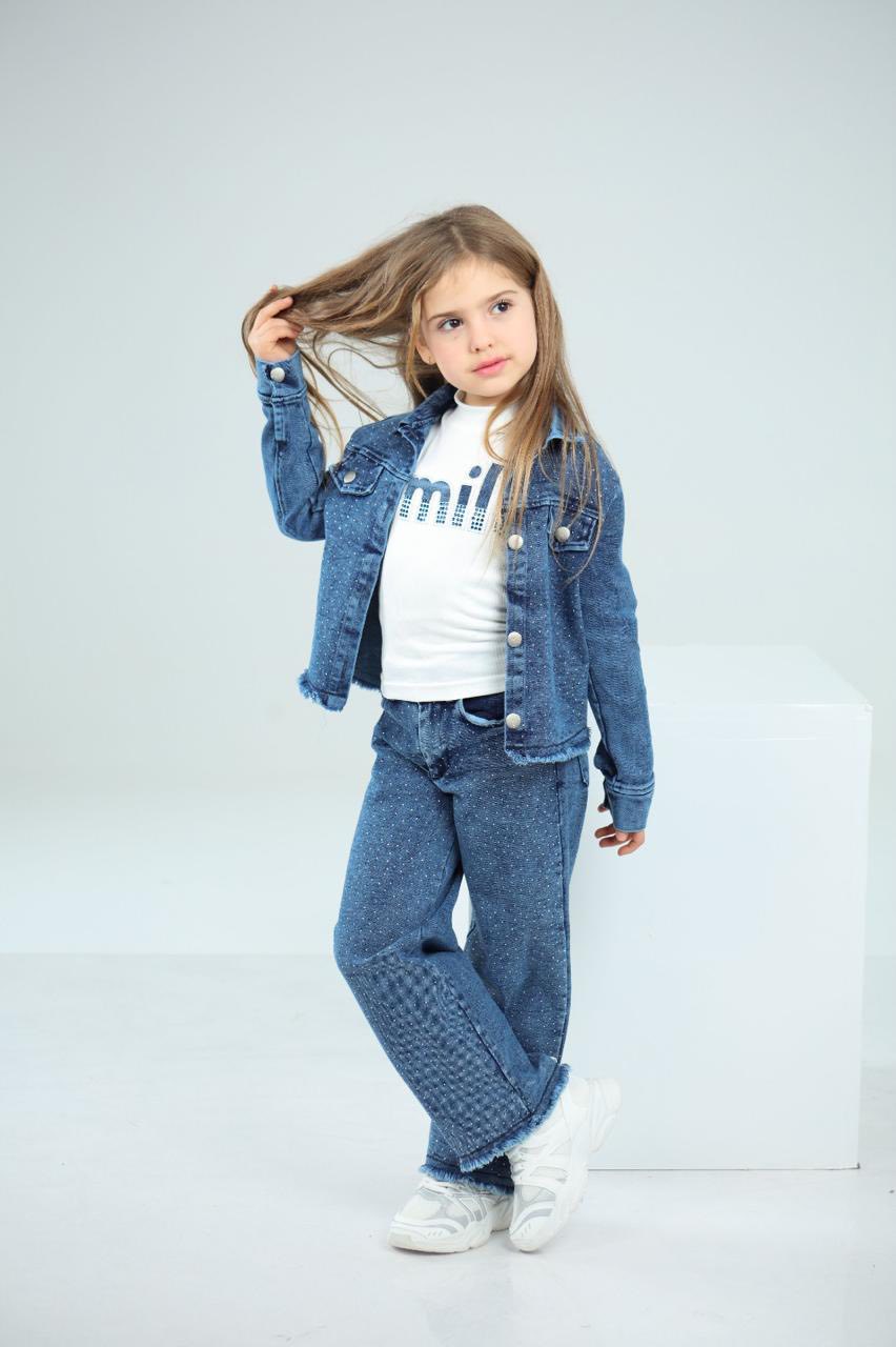 ✨ Ensemble Jeans Fillette Bling Bling ✨