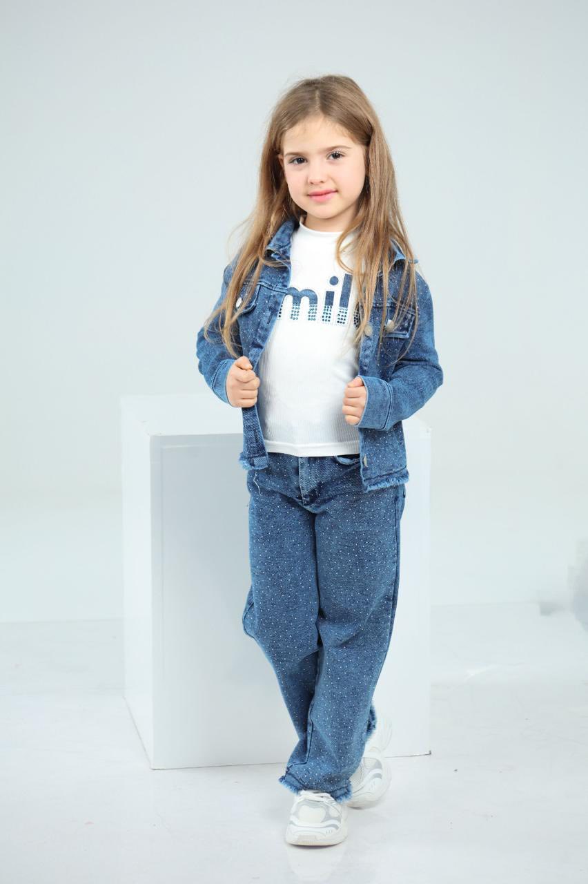 ✨ Ensemble Jeans Fillette Bling Bling ✨